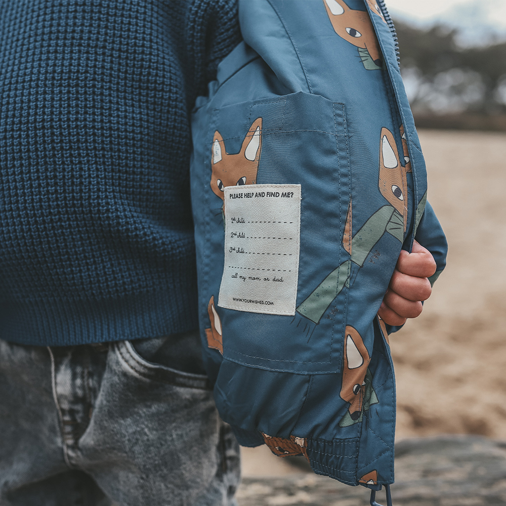 Fox Puffer Coat Blauw Fox Puffer Coat Blauw