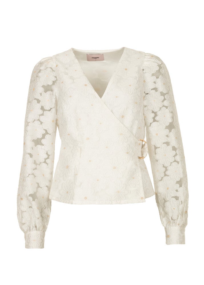 Bianca Flower Blouse Off White Bianca Flower Blouse Off White