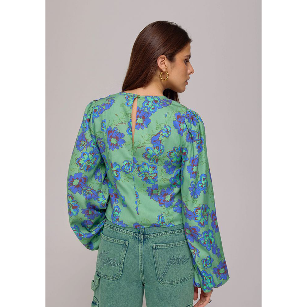FLOOR-LS Blouse Groen FLOOR-LS Blouse Groen