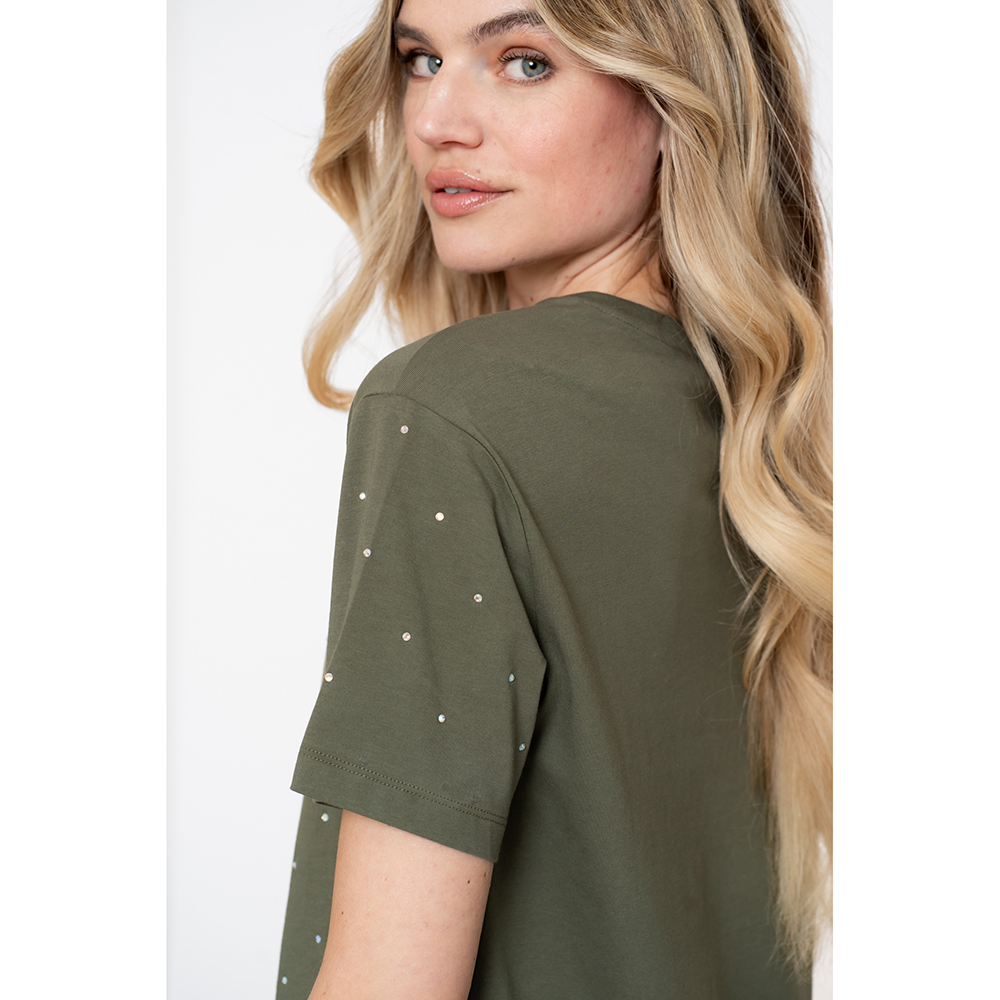 T-shirt oil stones Groen T-shirt oil stones Groen