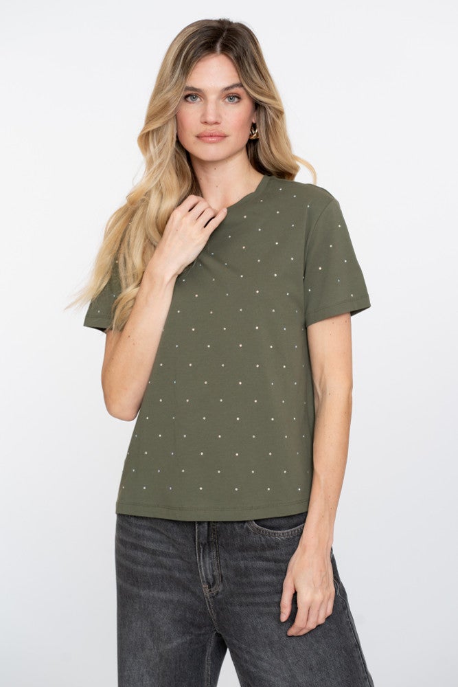 T-shirt oil stones Groen T-shirt oil stones Groen