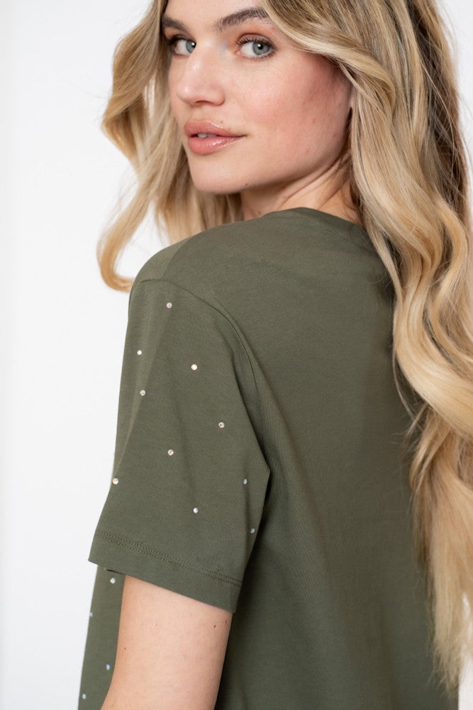 T-shirt oil stones Groen T-shirt oil stones Groen