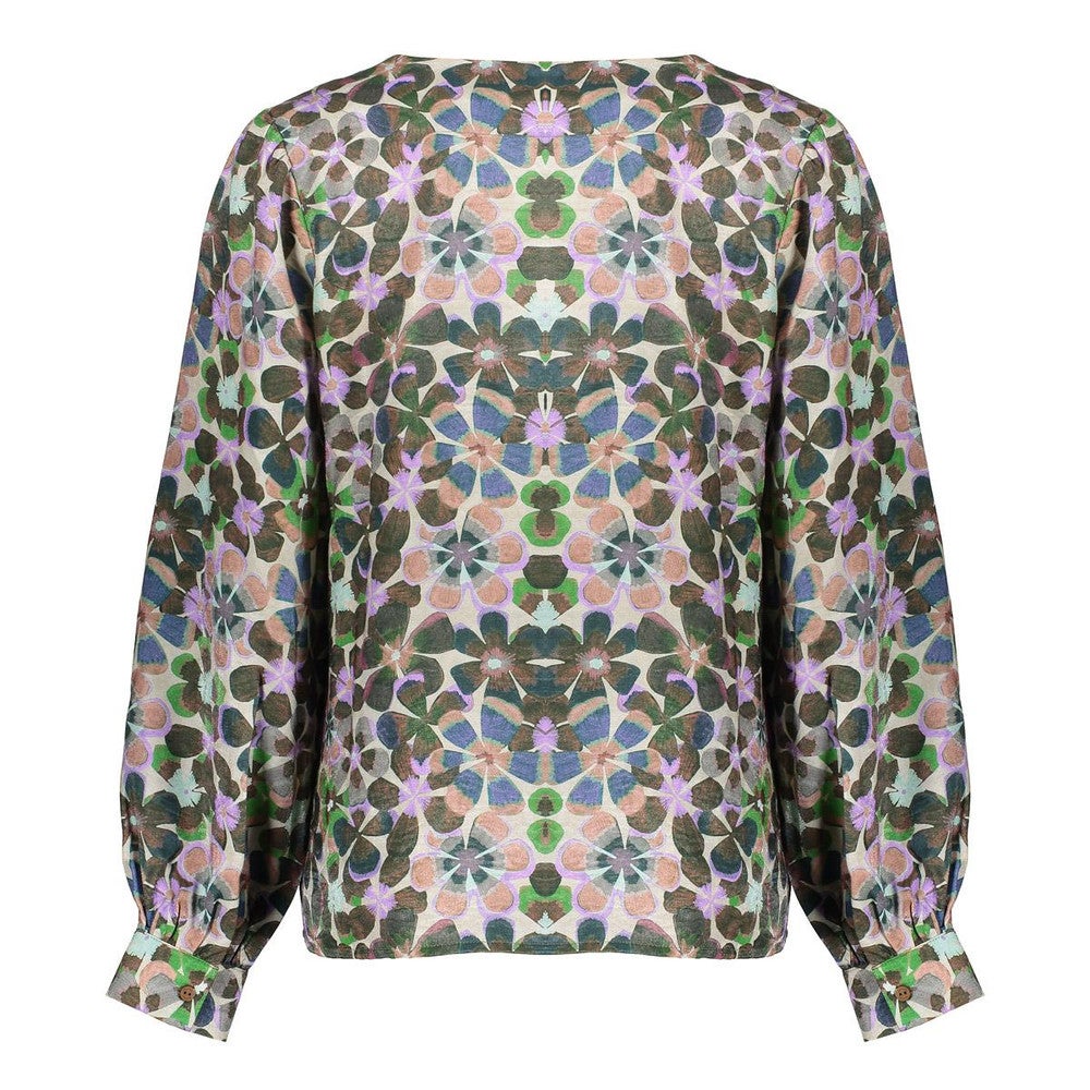 Blouse flowers Groen Blouse flowers Groen