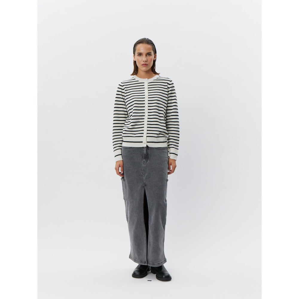 CISSESW STRIPE CARDIGAN Zwart 1 CISSESW STRIPE CARDIGAN Zwart 1