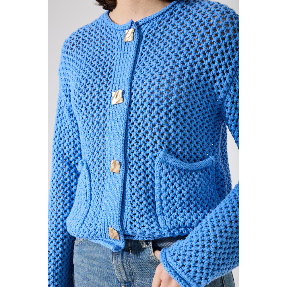 H50052 Ladies Cardigan Licht Blauw H50052 Ladies Cardigan Licht Blauw