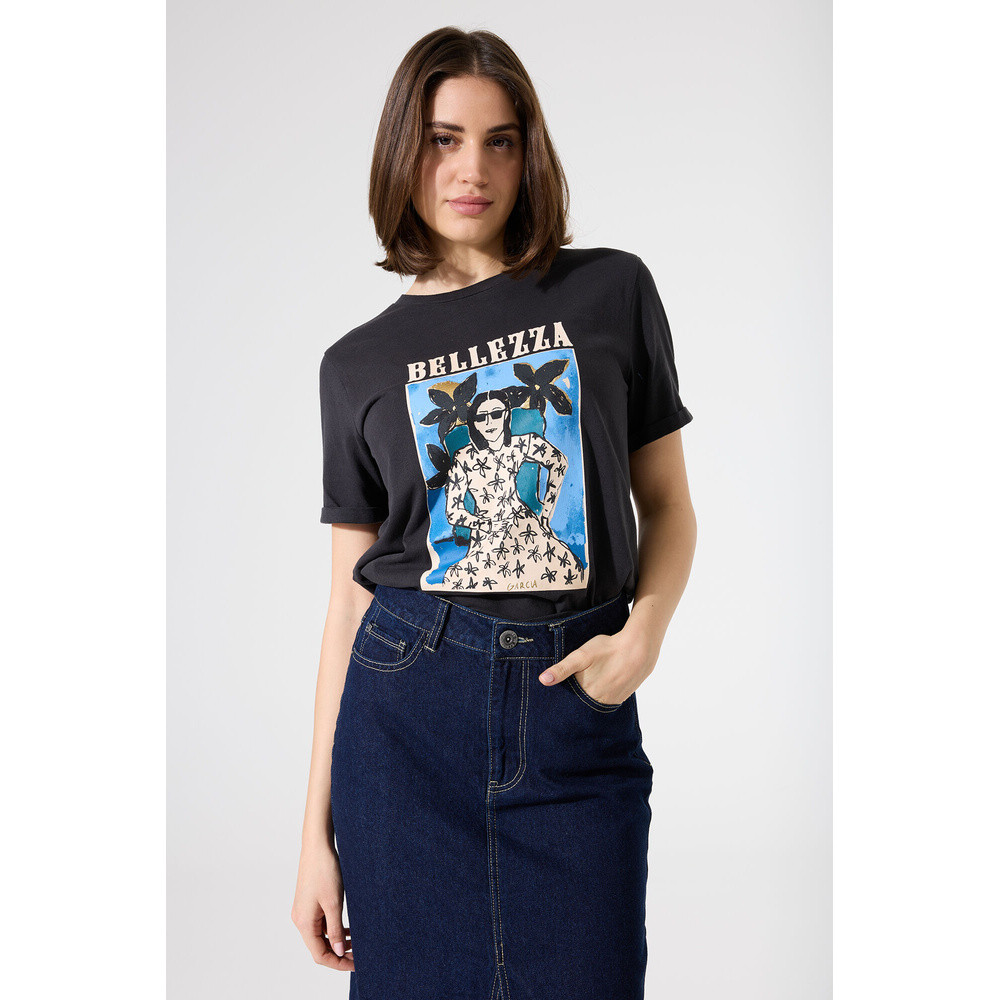 H50001 Ladies T-shirt ss Antraciet H50001 Ladies T-shirt ss Antraciet