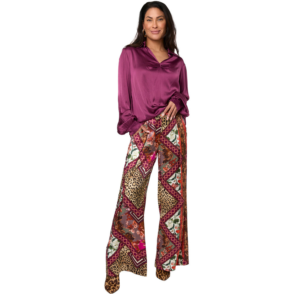 Maya Satin Aubergine Top Paars Maya Satin Aubergine Top Paars