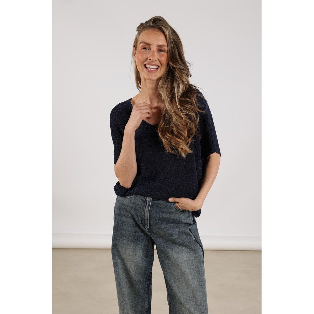 Dina Top Lurex Blauw Dina Top Lurex Blauw