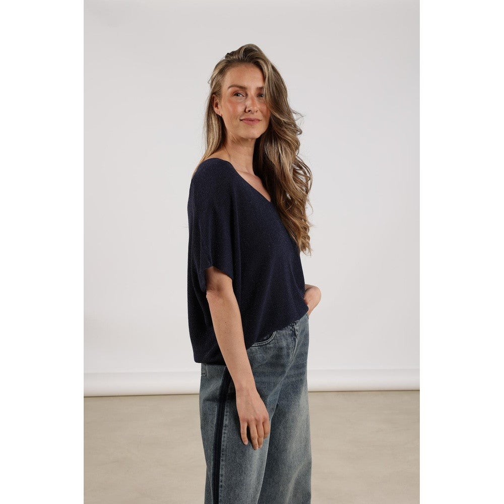 Dina Top Lurex Blauw Dina Top Lurex Blauw