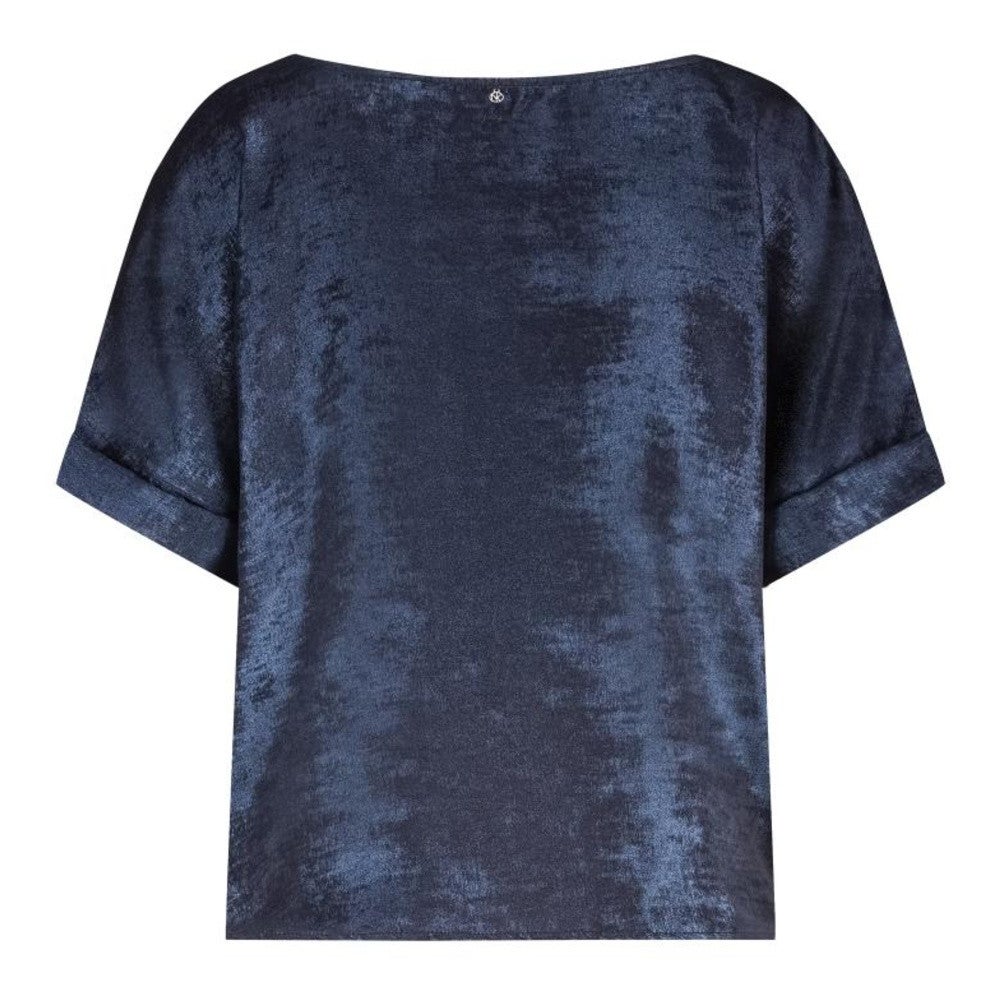 Irene Top Shiny Blauw Irene Top Shiny Blauw