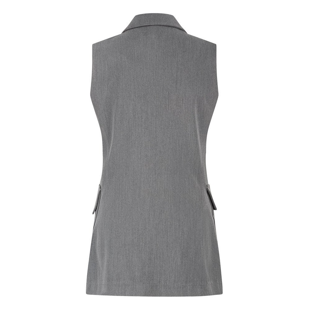 Gilet Long Cargo Light Grey Grijs Gilet Long Cargo Light Grey Grijs