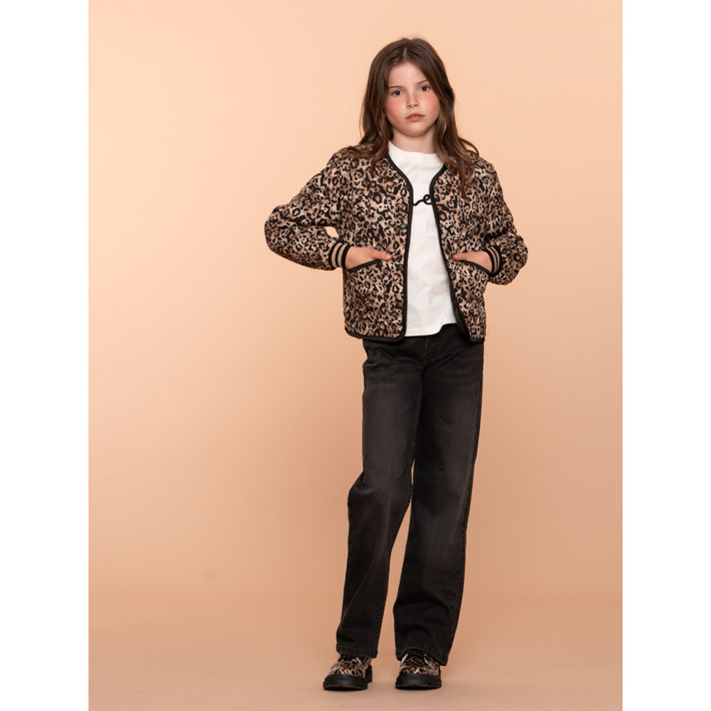 Bomber leopard Zwart 1 Bomber leopard Zwart 1