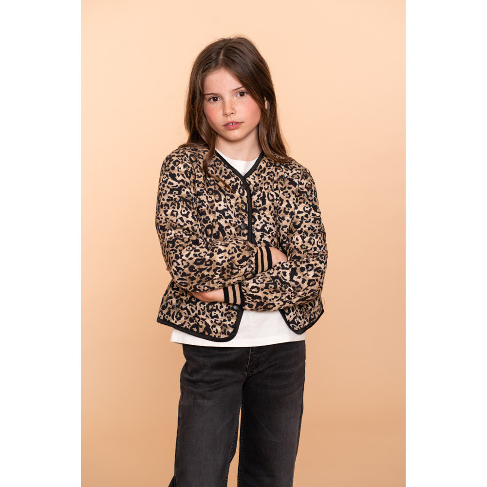 Bomber leopard Zwart 1 Bomber leopard Zwart 1