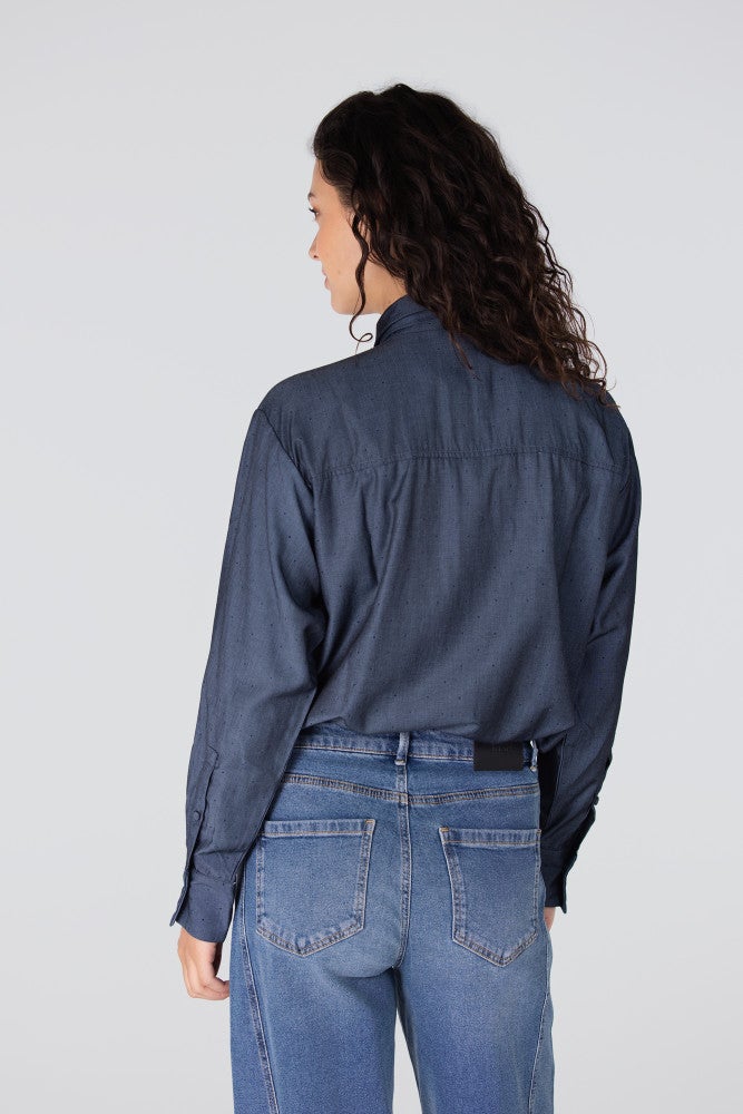 ESS BLOUSE SR 737 necktie Blauw ESS BLOUSE SR 737 necktie Blauw