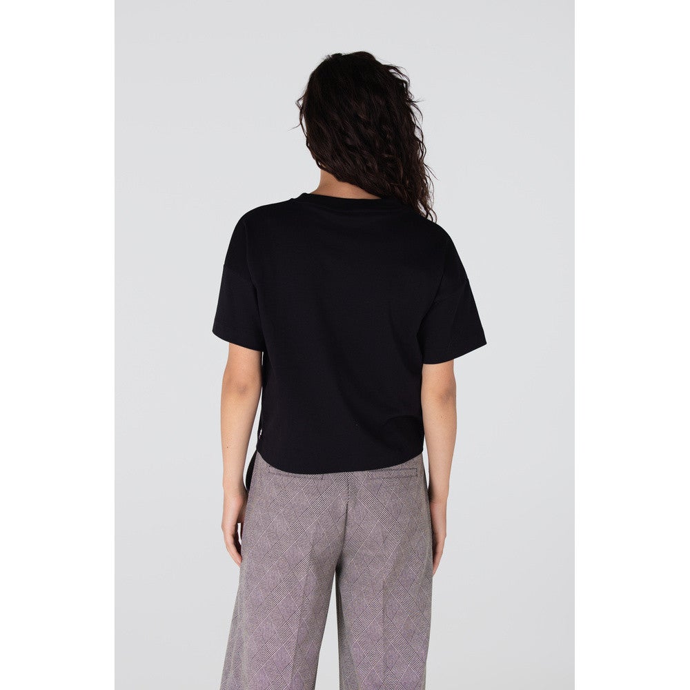 LARA SHIRT CO 138 short sleeve wide fit j.am print Zwart 1 LARA SHIRT CO 138 short sleeve wide fit j.am print Zwart 1