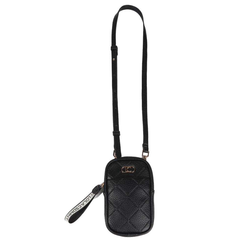 Doorgestikt Telefoontasje Zwart 1 Doorgestikt Telefoontasje Zwart 1