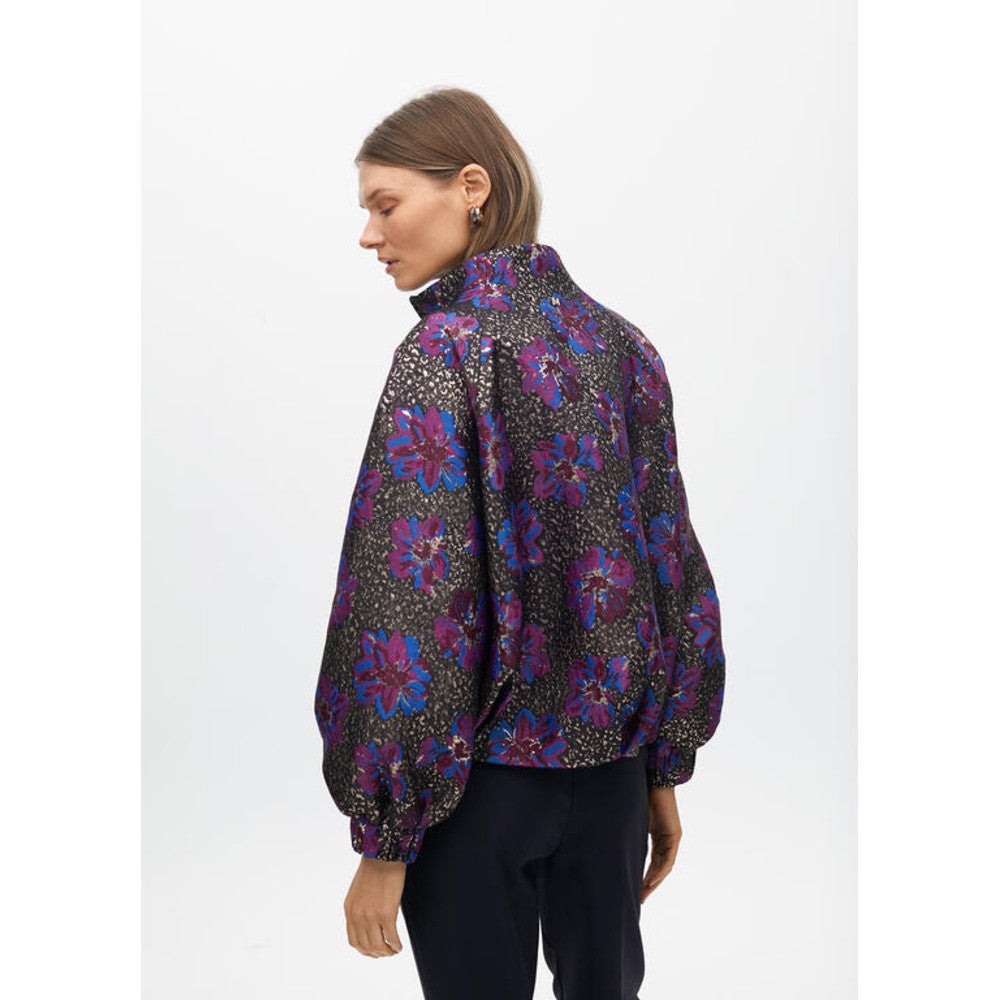 Bloemenpatroon Bomberjack Grijs Bloemenpatroon Bomberjack Grijs