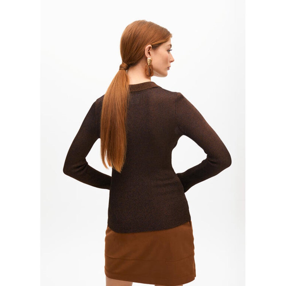 Glitter Polo Bruin 1 Glitter Polo Bruin 1