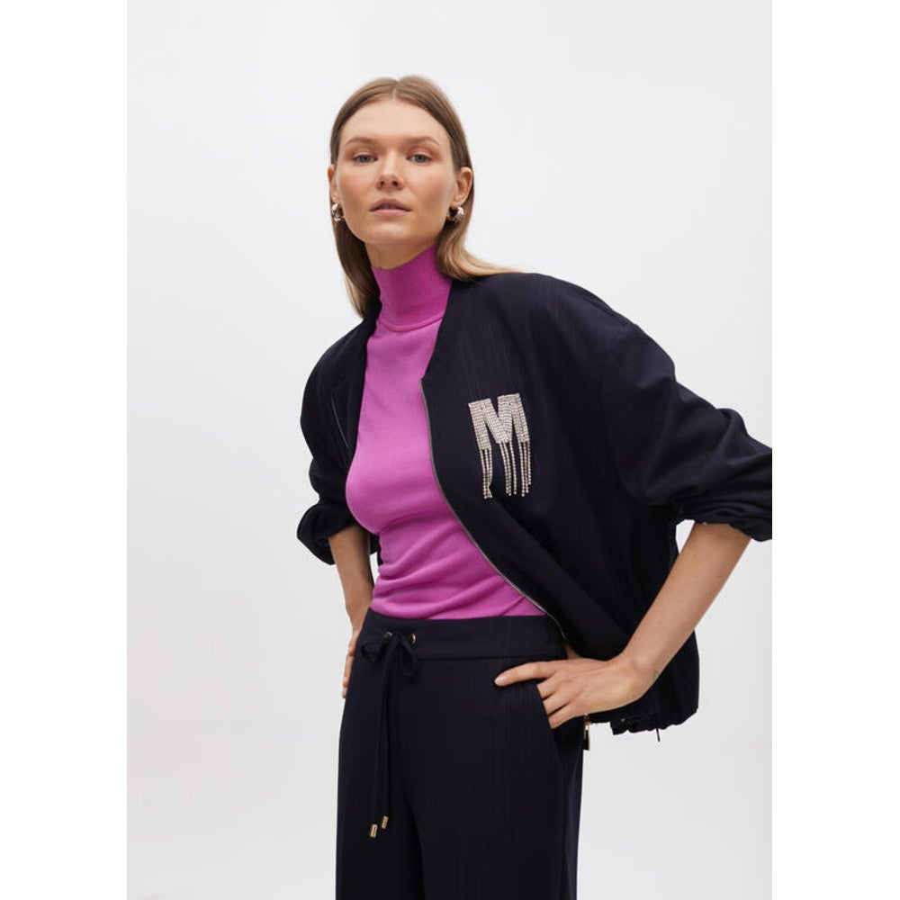 Oversized Bomberjack With M Detail Donker Blauw Oversized Bomberjack With M Detail Donker Blauw