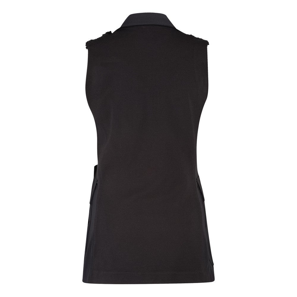 Gilet Long Cargo Teddy Black Zwart 1 Gilet Long Cargo Teddy Black Zwart 1