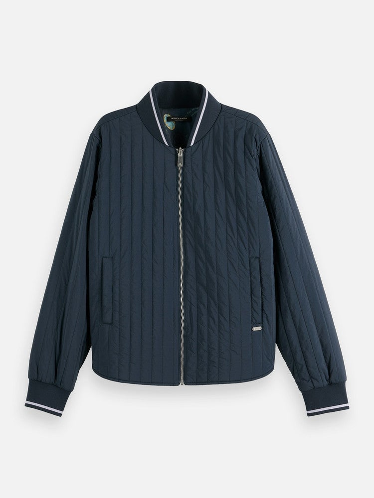 Reversible quilted bomber Blauw Reversible quilted bomber Blauw