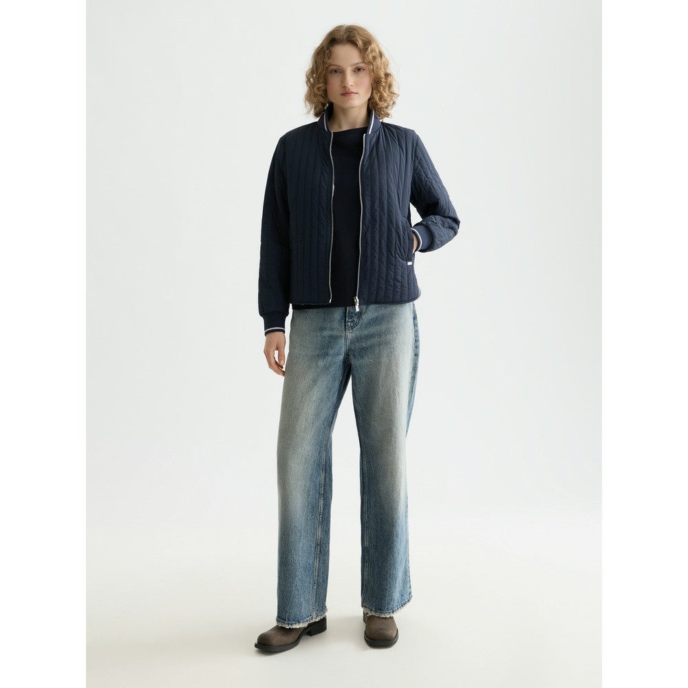 Reversible quilted bomber Blauw Reversible quilted bomber Blauw