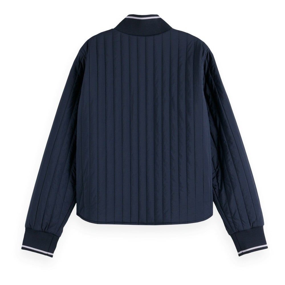 Reversible quilted bomber Blauw Reversible quilted bomber Blauw