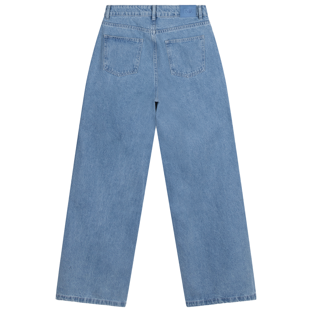 Ladies Woven Pearl Denim Pants Payton Blauw Ladies Woven Pearl Denim Pants Payton Blauw