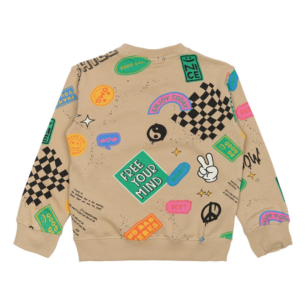 Peter Sweatshirt Allover Beige Peter Sweatshirt Allover Beige