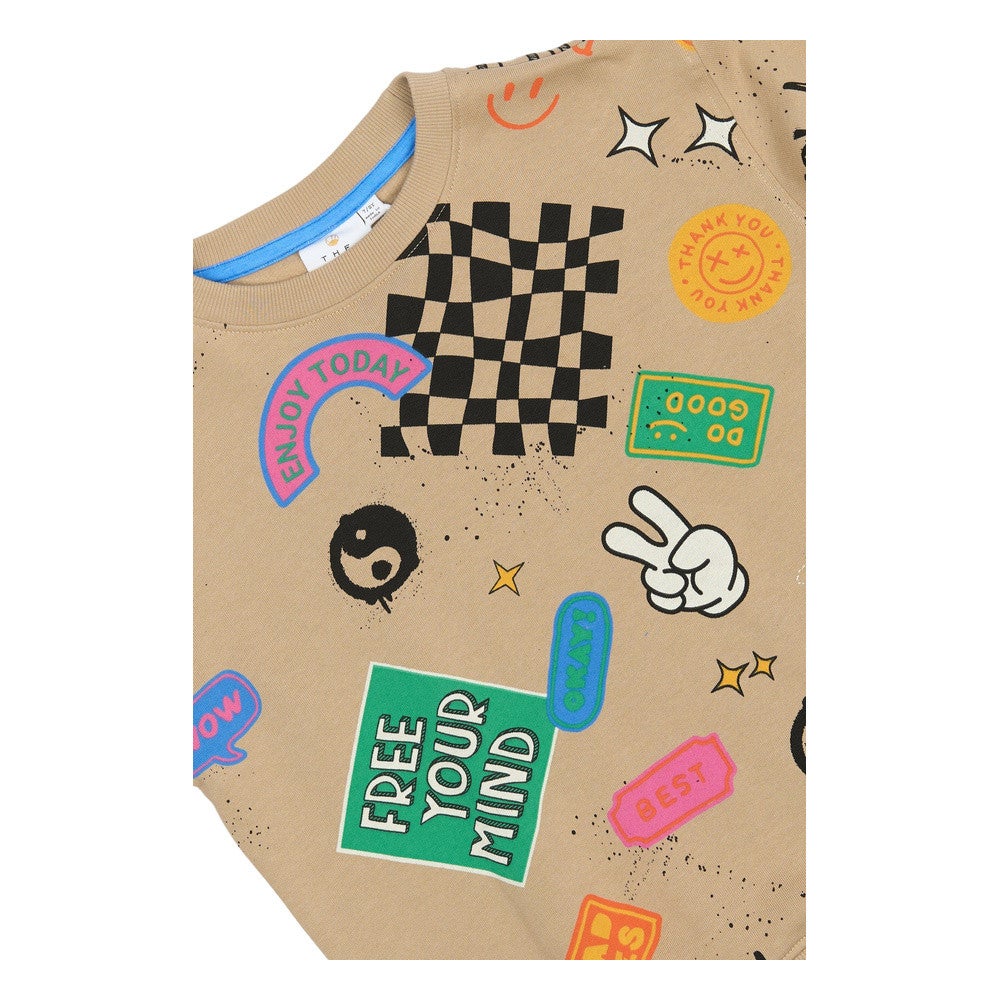 Peter Sweatshirt Allover Beige Peter Sweatshirt Allover Beige