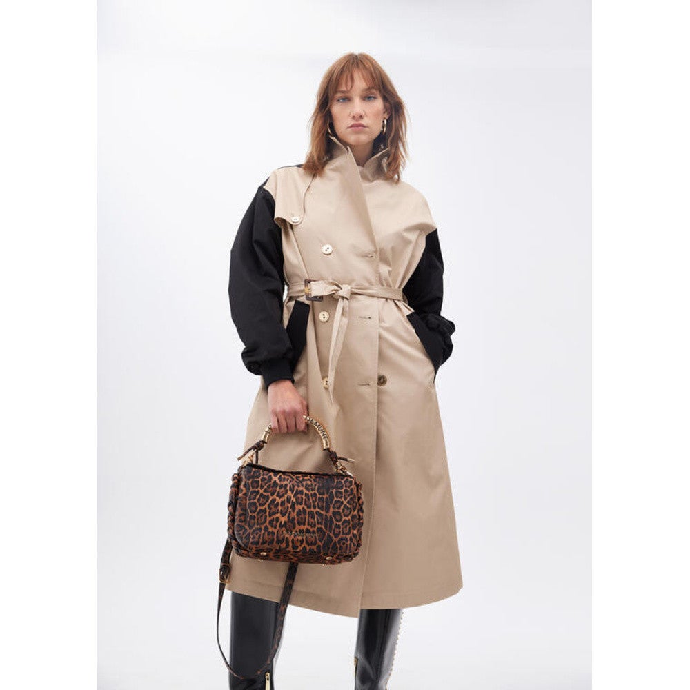 Luipaardprint Handtas Met Vlechtdetail Bruin 1 Luipaardprint Handtas Met Vlechtdetail Bruin 1