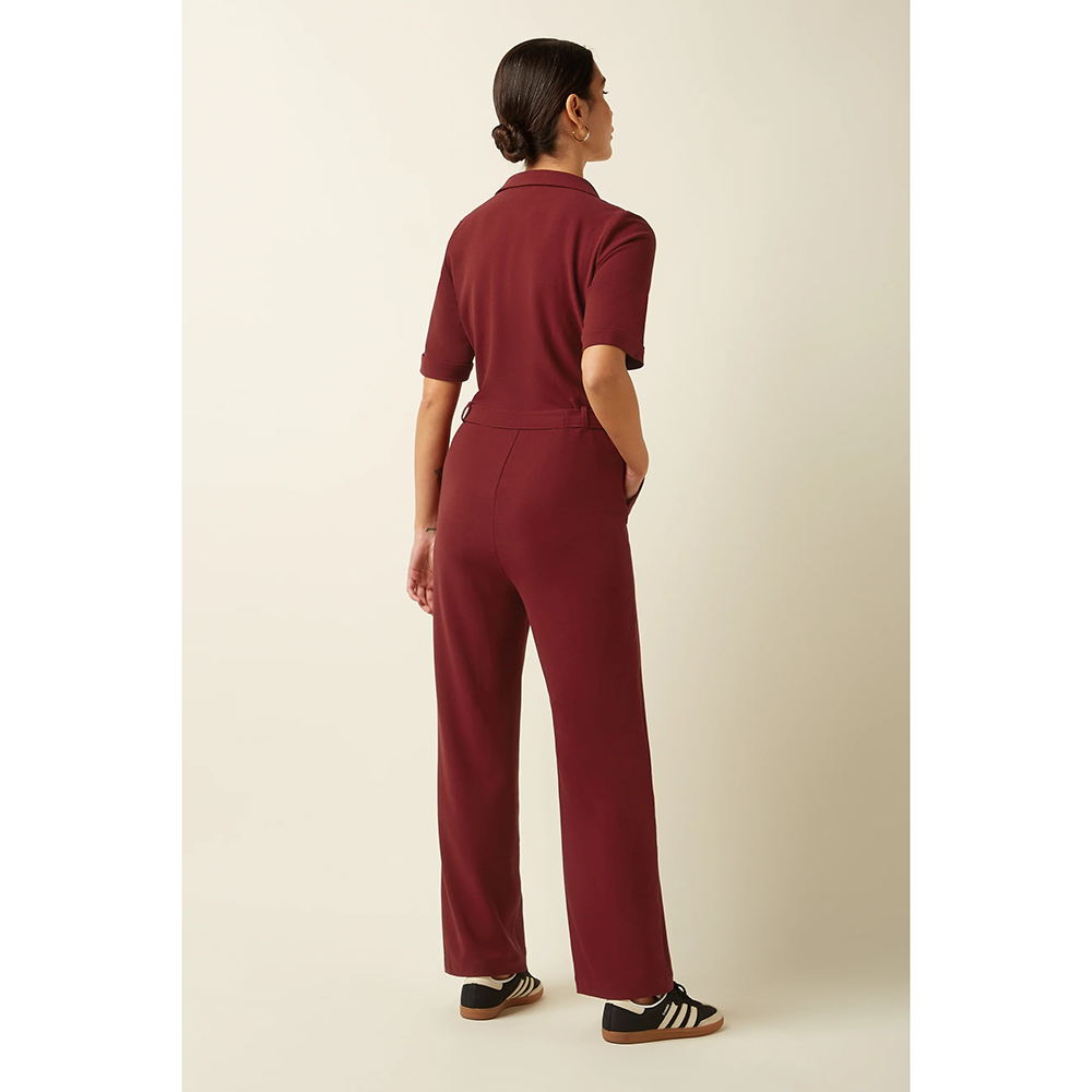 Doris Jumpsuit Woven Crepe Rood Doris Jumpsuit Woven Crepe Rood