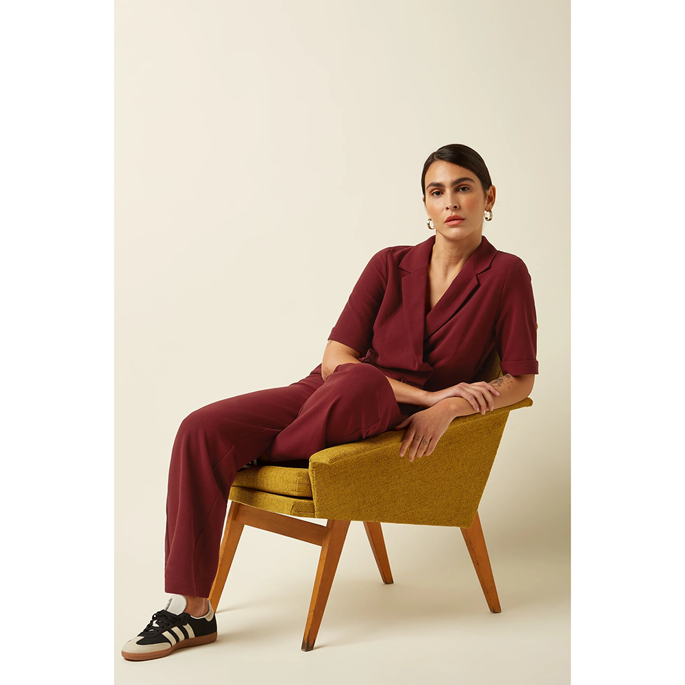 Doris Jumpsuit Woven Crepe Rood Doris Jumpsuit Woven Crepe Rood