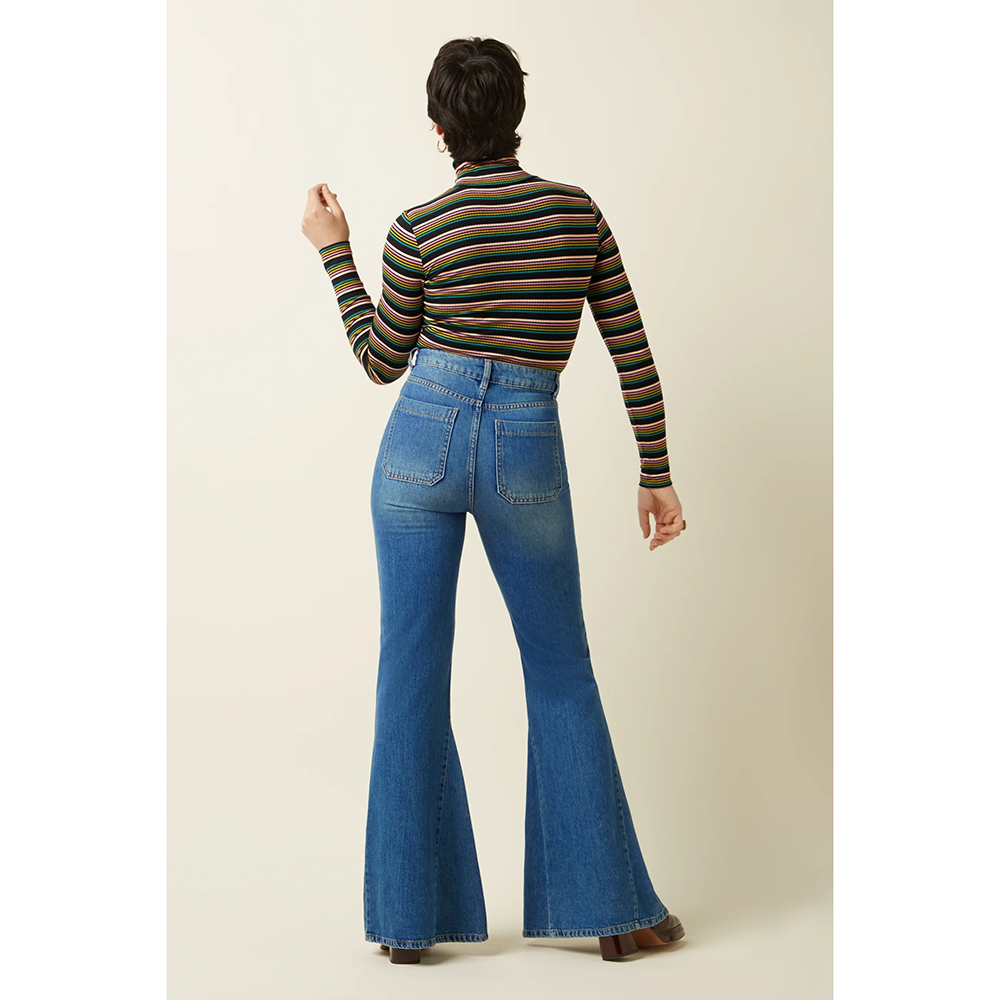 Rollneck Top Frostine Stripe Groen Rollneck Top Frostine Stripe Groen