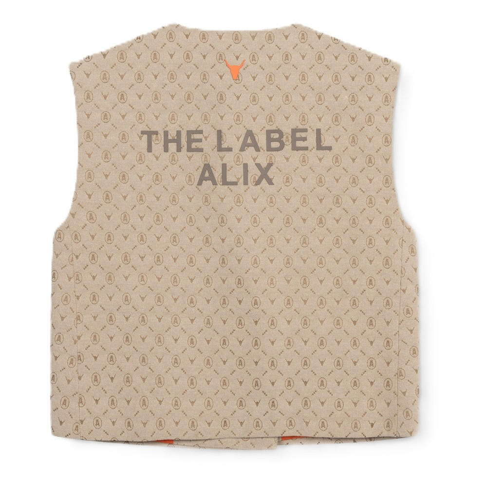 Ladies Woven Logo Waistcoat Camel Ladies Woven Logo Waistcoat Camel
