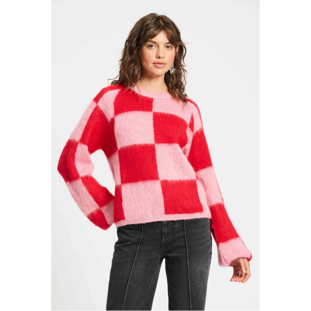 PULLOVER - Checks Rood PULLOVER - Checks Rood