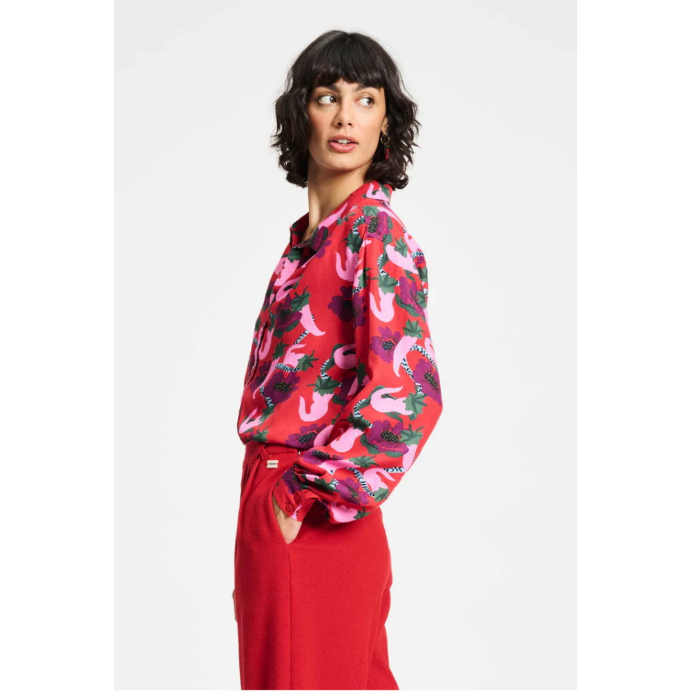 BLOUSE - Violet Picnic Delight Rood BLOUSE - Violet Picnic Delight Rood