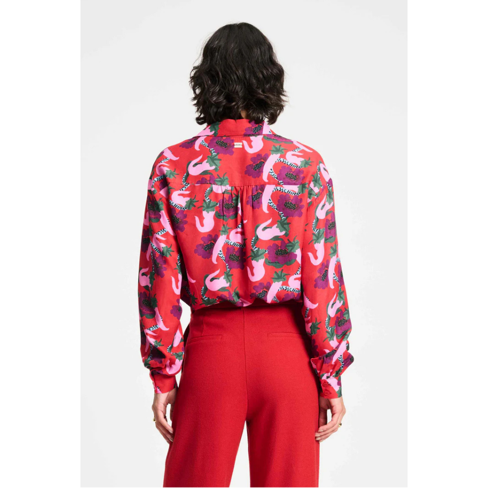 BLOUSE - Violet Picnic Delight Rood BLOUSE - Violet Picnic Delight Rood