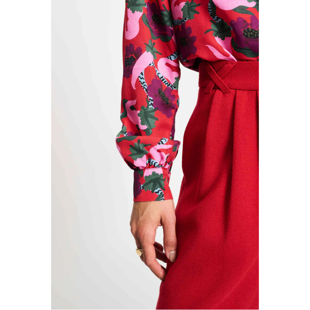 BLOUSE - Violet Picnic Delight Rood BLOUSE - Violet Picnic Delight Rood