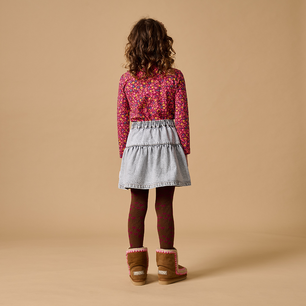 Jeans Ruffle Skirt Grijs Jeans Ruffle Skirt Grijs