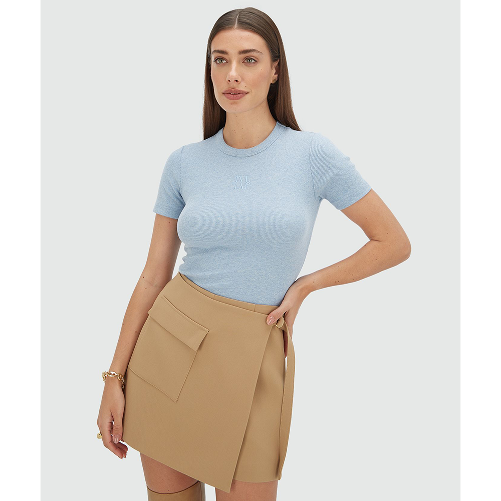 CODY Fitted T-shirt Met Logo Blauw CODY Fitted T-shirt Met Logo Blauw