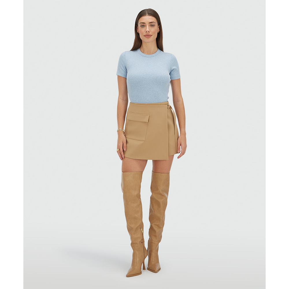 CODY Fitted T-shirt Met Logo Blauw CODY Fitted T-shirt Met Logo Blauw