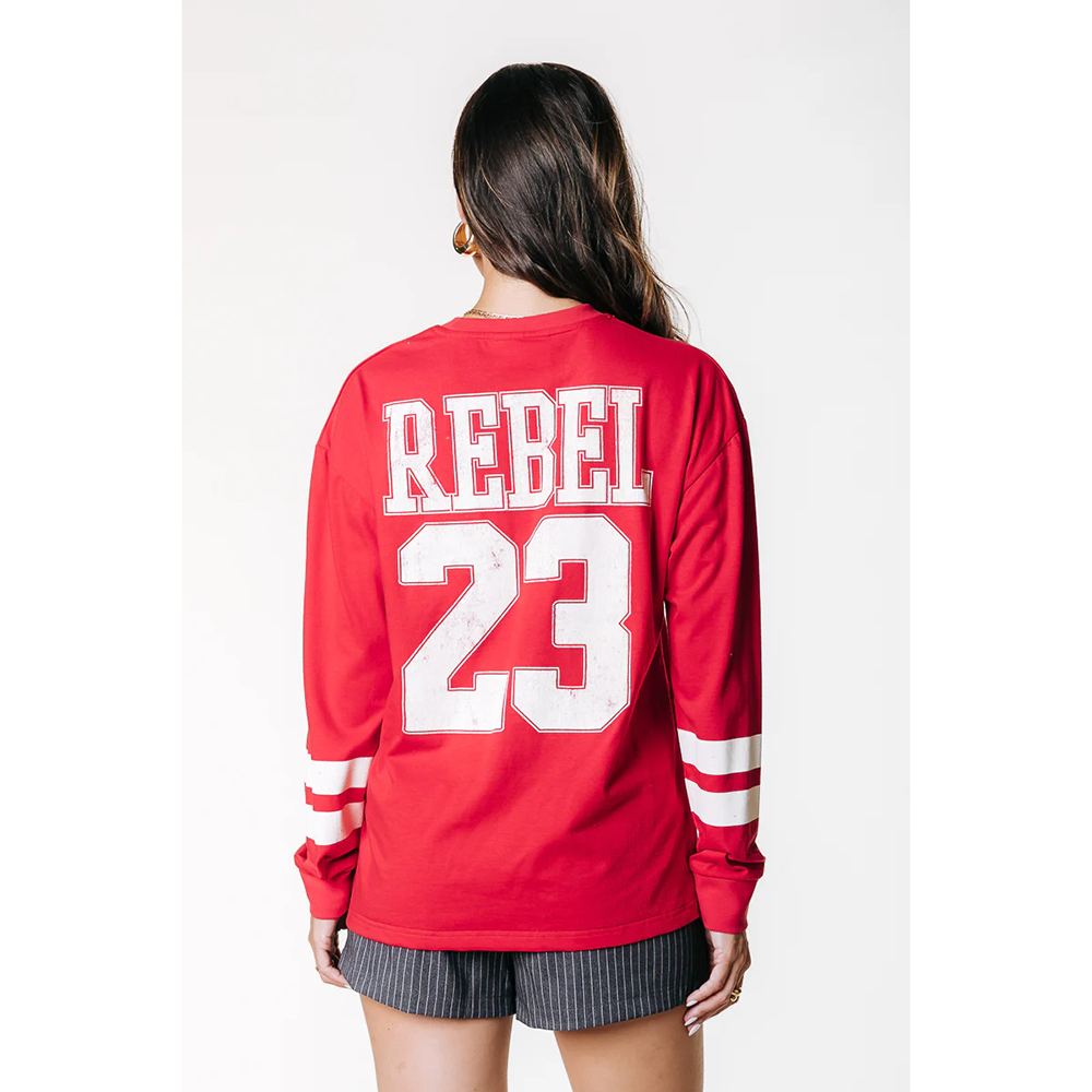 Rebel 23 Longsleeve Tee Cuff Rood Rebel 23 Longsleeve Tee Cuff Rood