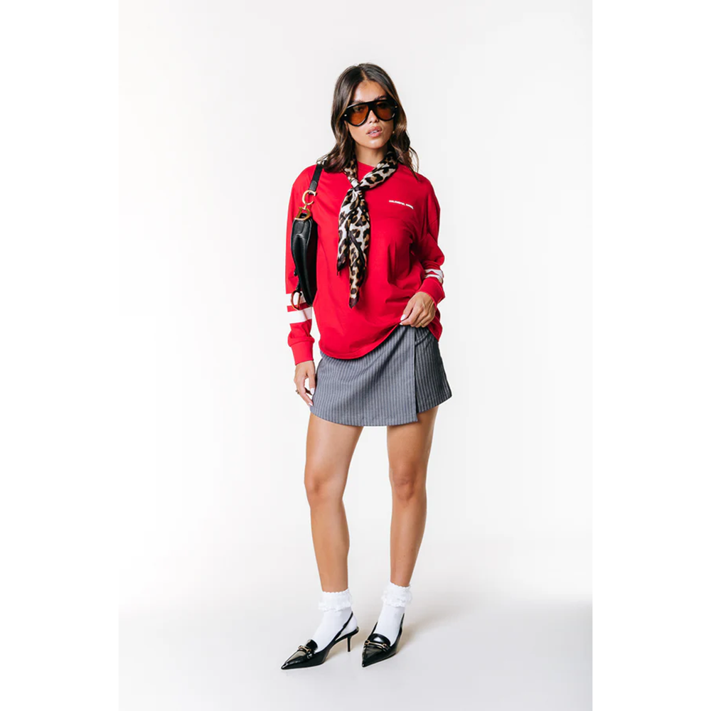 Rebel 23 Longsleeve Tee Cuff Rood Rebel 23 Longsleeve Tee Cuff Rood