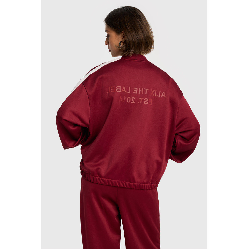 Ladies Knitted Trainings Sweat Jacket  Bordeaux Ladies Knitted Trainings Sweat Jacket  Bordeaux