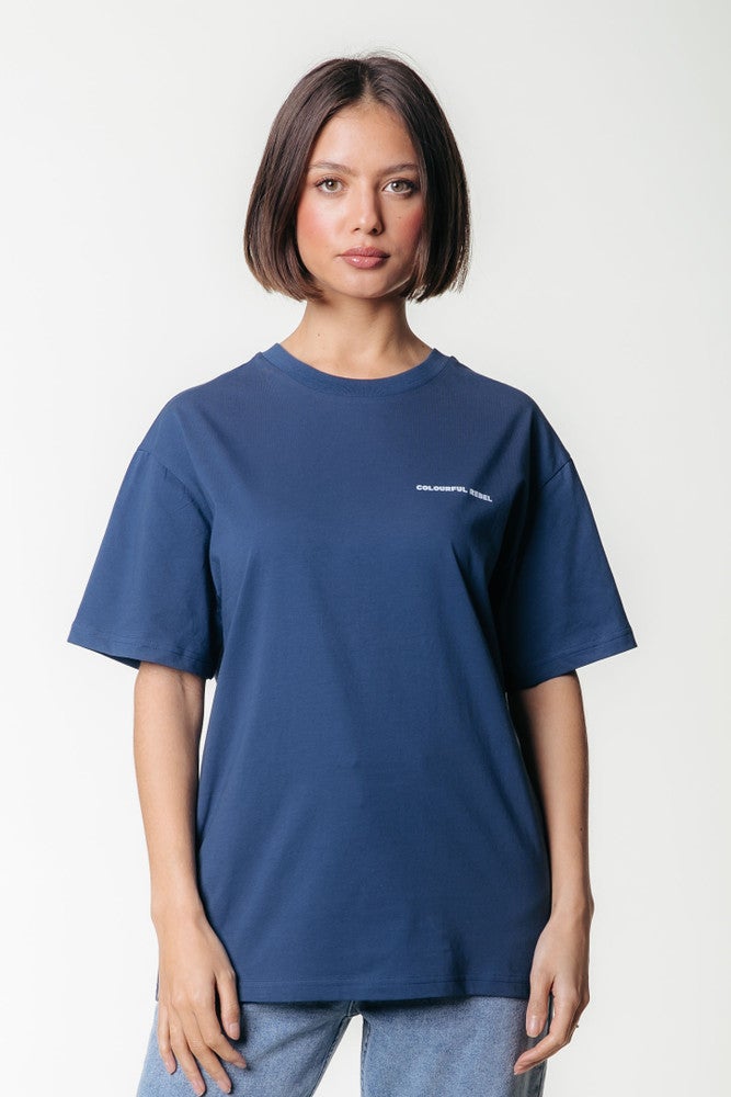 Sand and Dust Tour Loosefit Tee Blauw Sand and Dust Tour Loosefit Tee Blauw