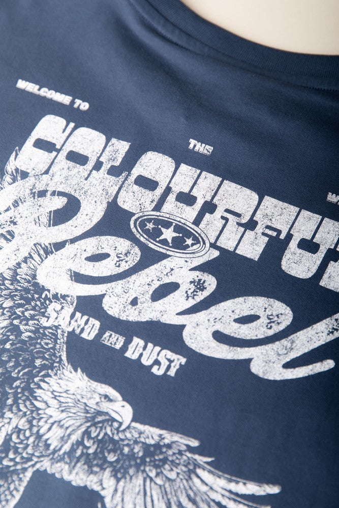 Sand and Dust Tour Loosefit Tee Blauw Sand and Dust Tour Loosefit Tee Blauw