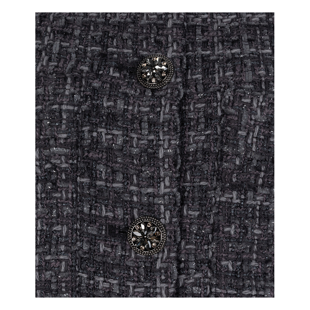 Jacket tweed fancy buttons Grijs Jacket tweed fancy buttons Grijs
