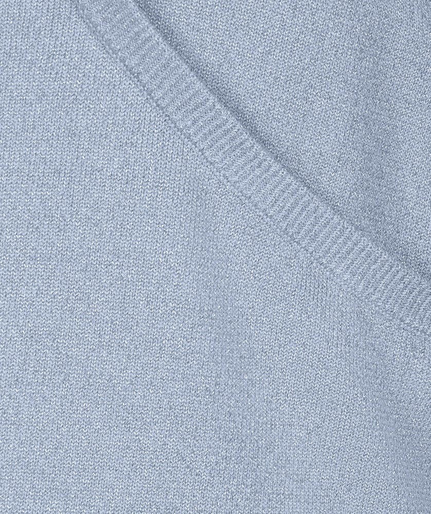 Sweater l/slve wrapover lurex Blauw Sweater l/slve wrapover lurex Blauw