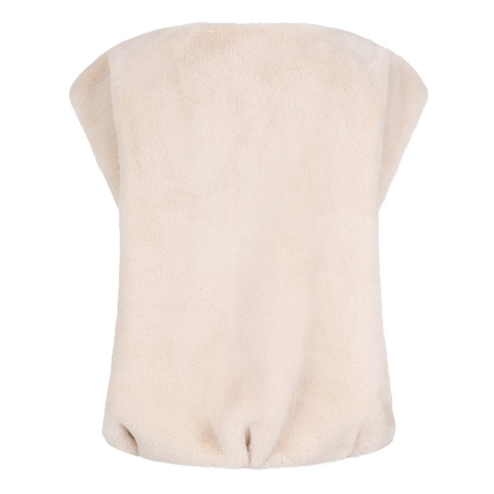 Bodywarmer fake fur Beige Bodywarmer fake fur Beige
